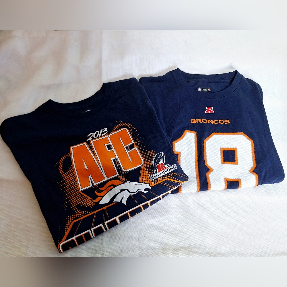 NFL Team " The Classic Bronco Fan" Two fan T-shirt bundle.